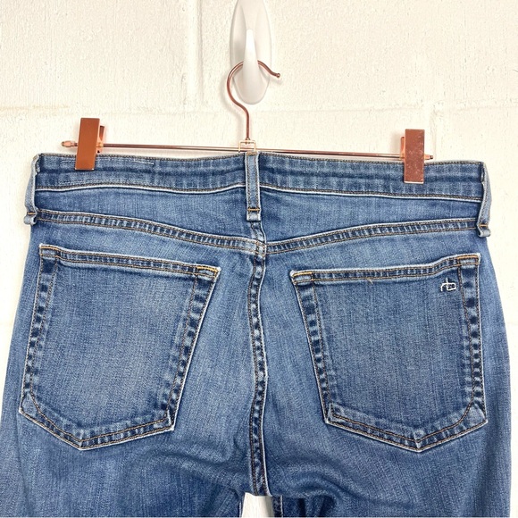 Rag & Bone Dre Low-Rise Slim Boyfriend Mariposa Wash Raw Hem Size 26 - Picture 10 of 15